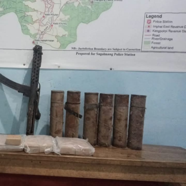 Weapons and explosives surrendered in Manipur on Governor's appeal