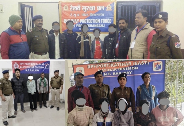 RPF rescue 40 minors, two women