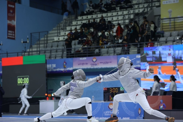 National Games: Jetley Chingakham and Meena Naorem wins gold medals in Fencing