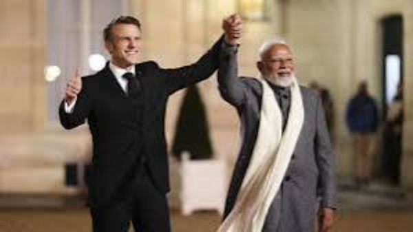 PM Modi reaches Marseille with president Emmanuel Macron 