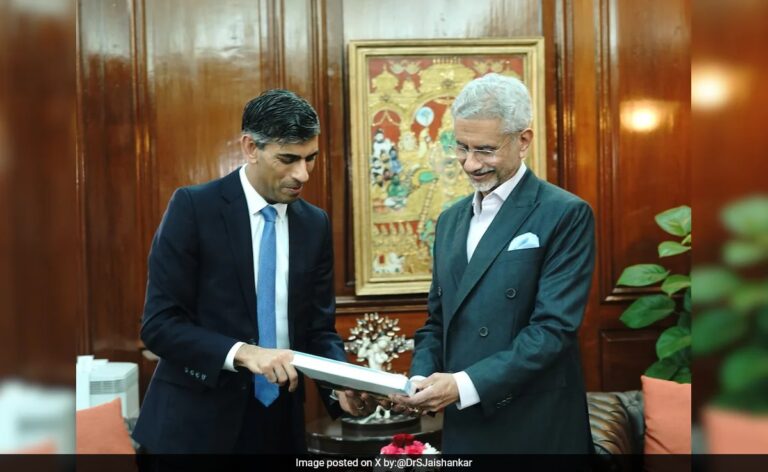 S Jaishankar Meets Ex UK PM Rishi Sunak In Delhi