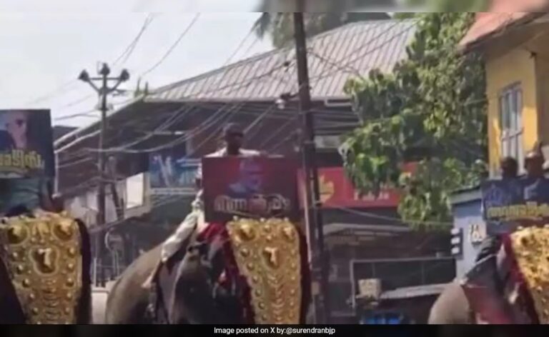 Massive Row In Kerala After Hamas Leaders’ Photos Paraded On Elephants