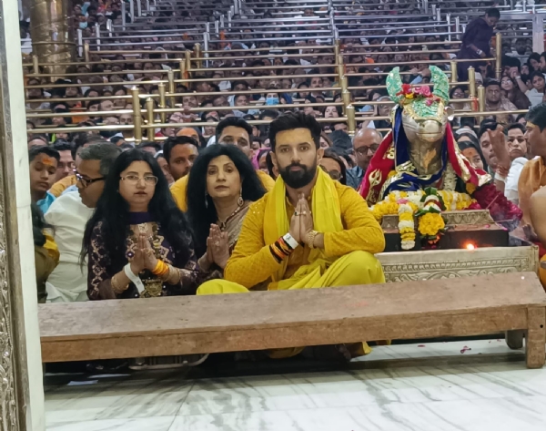 Chirag Paswan visits Mahakal, participates in Bhasma Aarti