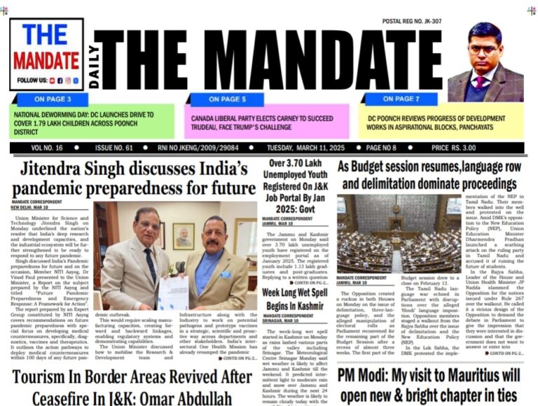 THE MANDATE 11/3/2025