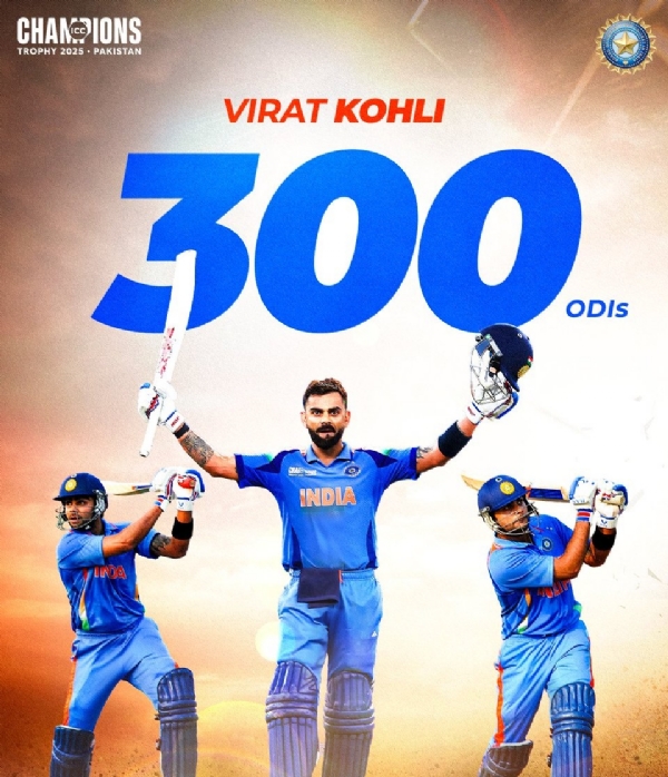 Virat Kohli Becomes 7th Indian Cricketer to Play 300 ODIs