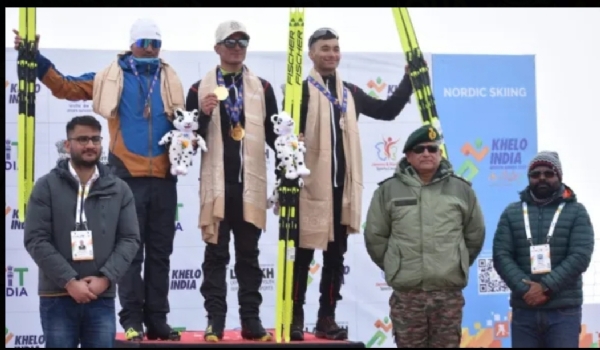 Khelo India Winter Games 2025:Armyman Rajeshwar Singh claims two gold medals on Day 3