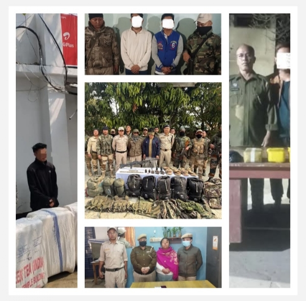 Rebels arrested, arms and narcotics recovered in separate operations in Manipur