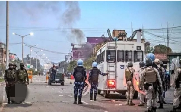 Security Forces Fire Tear Gas to Disperse Highway Blockade in Kangpokpi