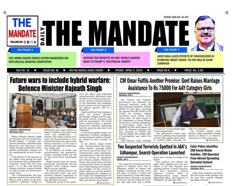 THE MANDATE 4/4/2025