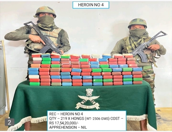 2.5 kgs of heroin recovered in Mizoram