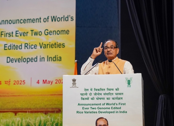 Shivraj Singh Chouhan launches world's first genome-edited rice varieties