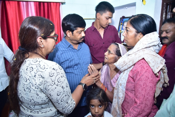 Minister Nandi visits Mutthiganj Mandal and shared sorrows of his own people