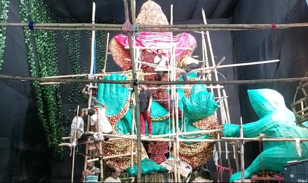 26-foot tall apple Ganesh idol to mark golden jubilee of Natraj Club in Sambalpur