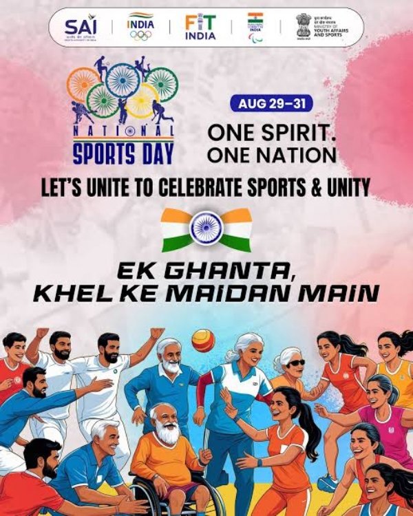 Bharat to Mark National Sports Day 2025 with Three-Day People’s Movement on Sports and Fitness