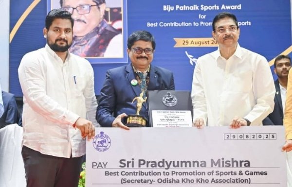 KKFI Vice President Pradyumna Mishra Honored with Biju Patnaik Sports Award 2024 for Outstanding Contribution