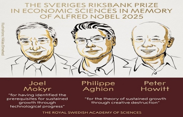 Mokyr, Aghion, and Howitt Awarded 2025 Nobel Prize in Economics for Work on Innovation and Growth