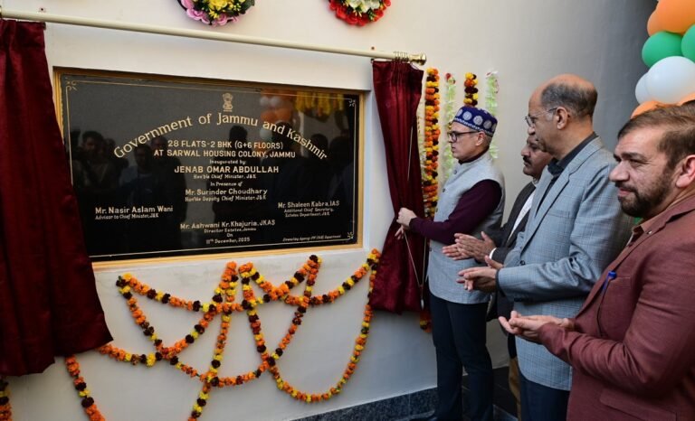 CM Omar Inaugurates 56 New Residential Flats for Govt Employees in Jammu – Kashmir Observer