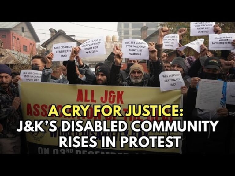 J&K’s Disabled Community Rises in Protest – Kashmir Observer