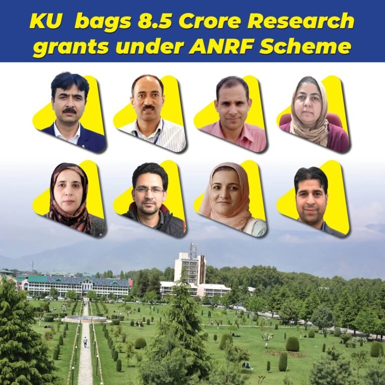 University of Kashmir secures Rs 8.5 crore ANRF research grants