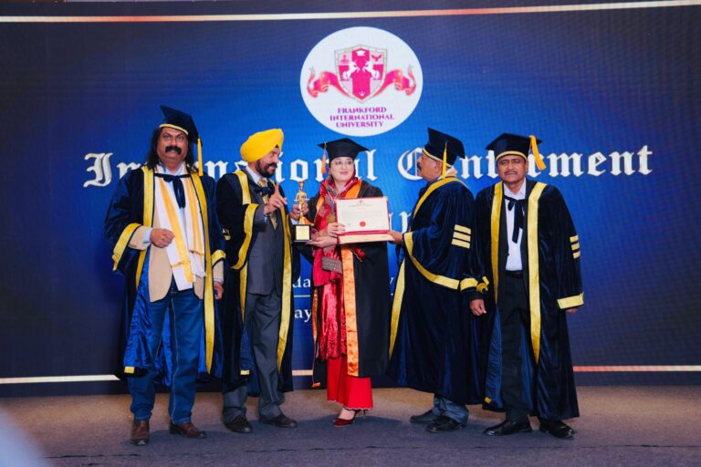 Prestigious Frankford University USA Confers Honorary Doctorate on Dr. Jugmeet Kaur Bali