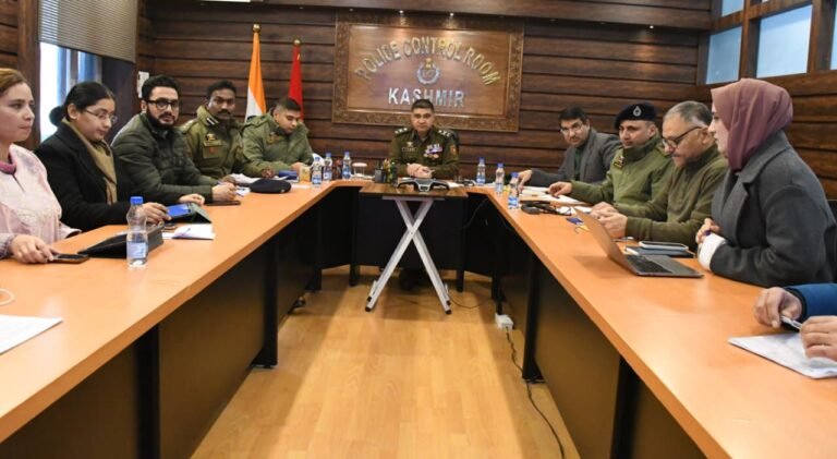 IGP Kashmir VK Birdi reviews under-trial case monitoring, calls for stronger investigations across Kashmir zone