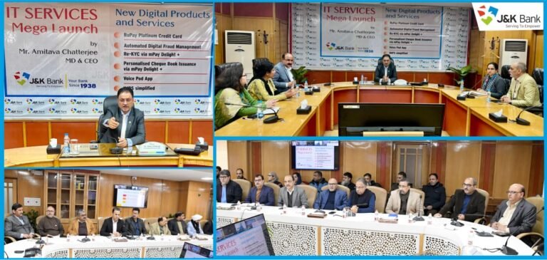 Focused on customer convenience, J&K Bank rolls out a suite of new digital products and services Digital transformation is no longer a choice – it is the spine of modern banking: MD & CEO
