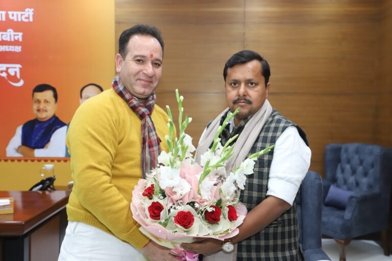 Sunil Sharma meets Nitin Nabin, congratulates him on becoming BJP’s youngest National Working President