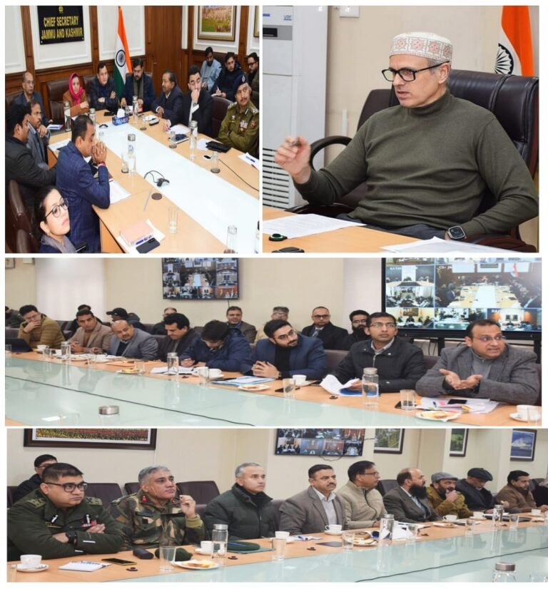CM Omar Abdullah reviews winter preparedness ahead of predicted snowfall, precipitation in J&K