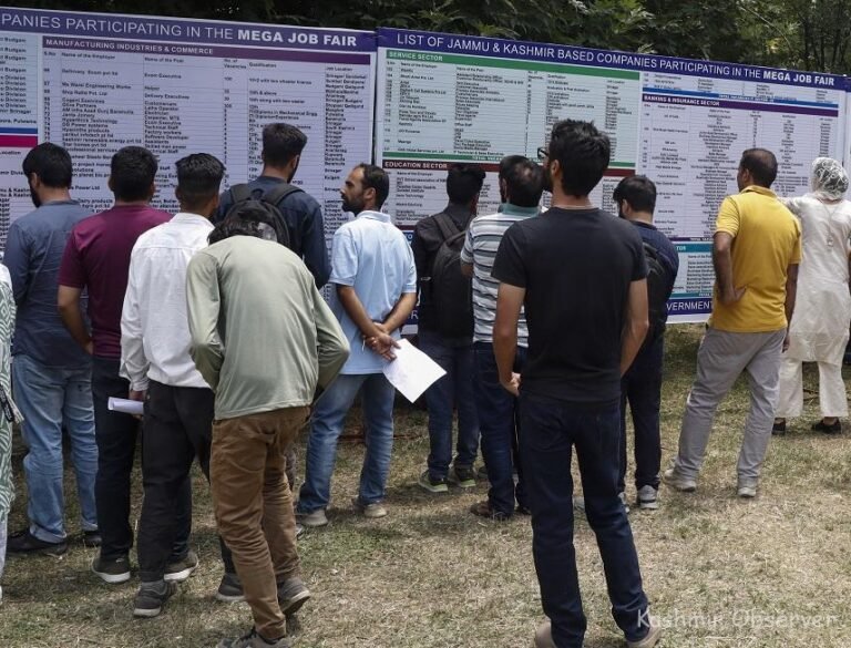 J&K Unemployment Crosses National Mark – Kashmir Observer