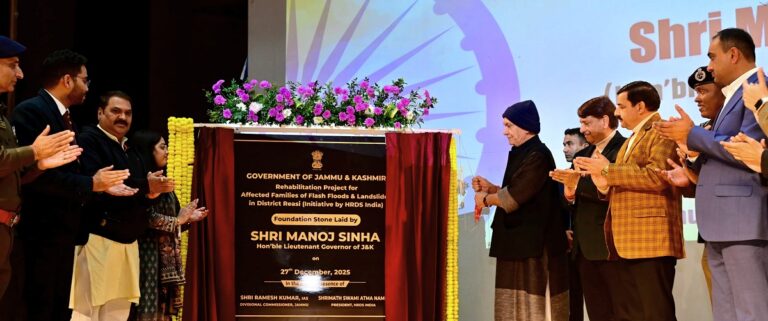 Foundation Stone Laid For 320 Houses For Flood-Affected In Reasi – Kashmir Observer