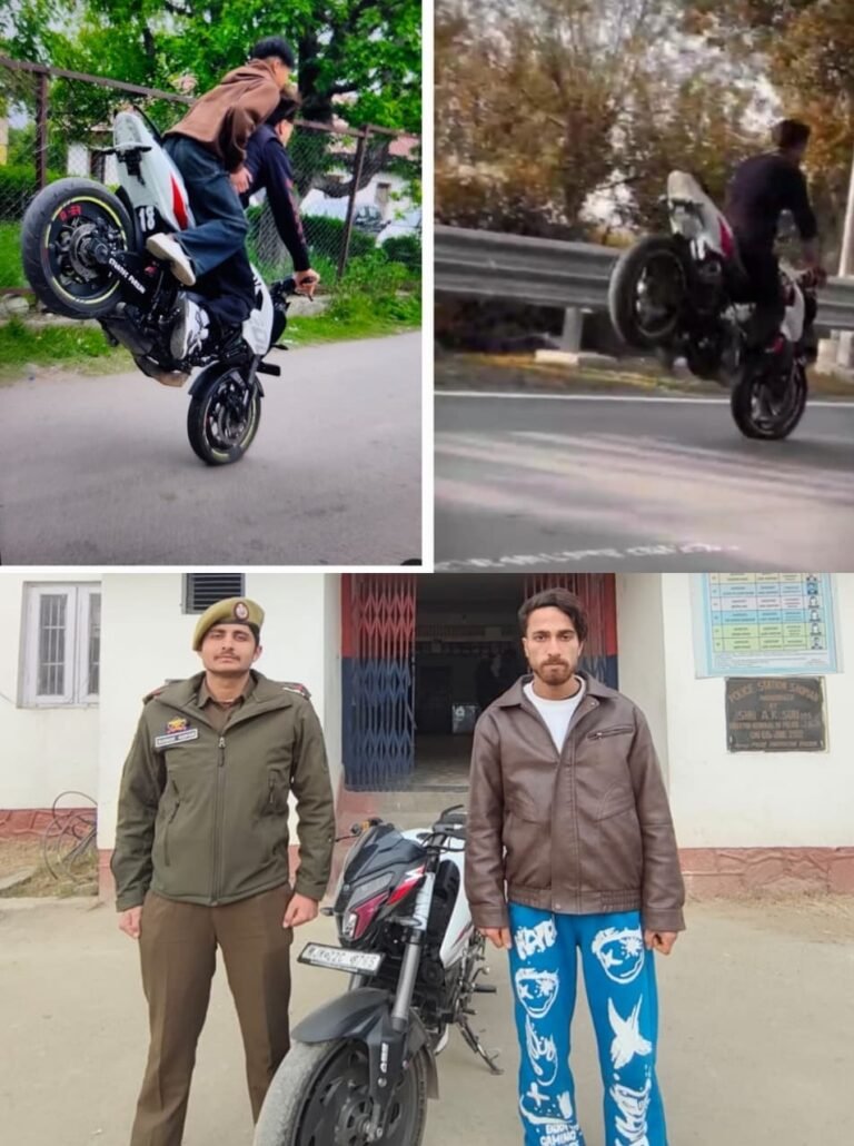 Stunt Biker Booked for Reckless Riding on Public Road in Shopian – Kashmir Observer