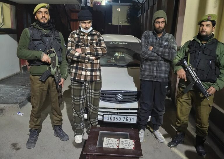 Brown Sugar Seized in Srinagar, Two Arrested in Police Action