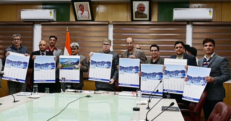 CM Omar Abdullah unveils 2026 Tourism, JKCCC Calendars; launches Tourism Kashmir Website, Skiing courses