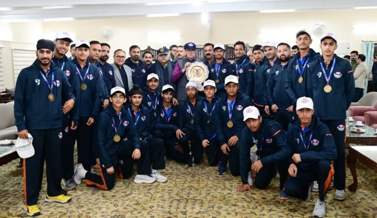 CM Omar Abdullah felicitates victorious J&K under-16 cricket team for historic Vijay Merchant Trophy win