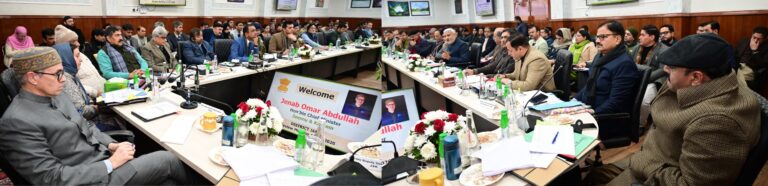 CM Omar Abdullah chairs Jammu District Review Meeting, stresses timely completion of projects and undertaking permanent flood restoration works