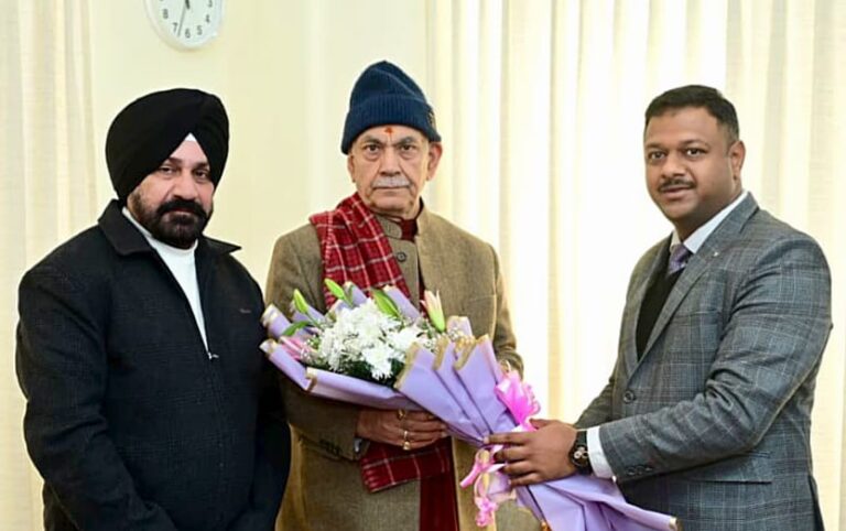 Senior northern railway official calls on LG Manoj Sinha
