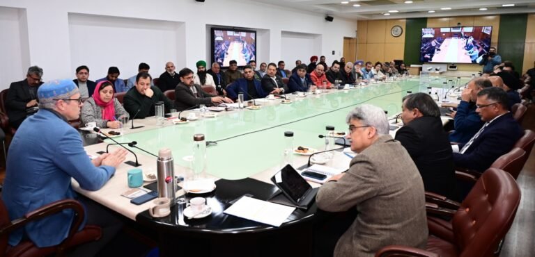 CM Omar Abdullah holds pre-budget consultations with stakeholders in Jammu