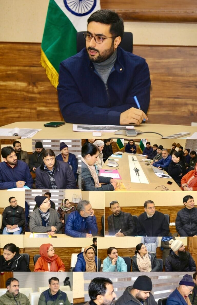 DC Srinagar reviews progress of key health sector schemes in district Over 12000 senior citizens provided AVV cards in Srinagar, enabling additional health coverage of Rs 5 lakh