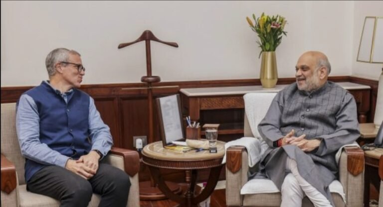 CM Omar Abdullah meets Home Minister Amit Shah in New Delhi