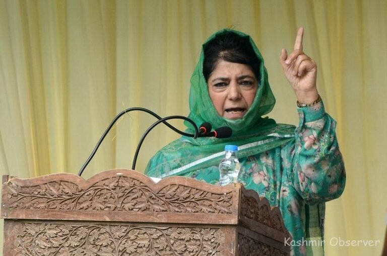 Mehbooba Slams CM Omar for ‘Silence’ on Land Acquisition, Orchardists’ concerns – Kashmir Observer