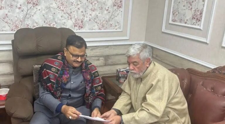 Aga Syed Mahmood raises Budgam water supply issues with Minister Javed Rana