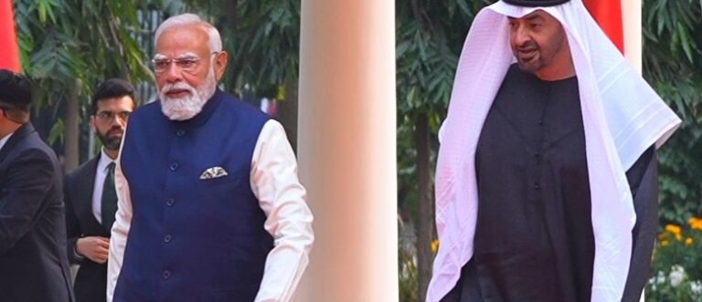 Royal carved wooden Jhula, Kashmir gifts highlight warm welcome as PM Modi hosts UAE President at Lok Kalyan Marg