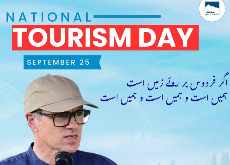 CM Omar Abdullah highlights J&K’s Natural beauty on National Tourism Day