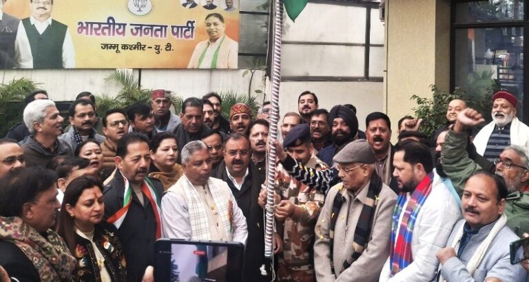 J&K BJP celebrates 77th Republic Day with patriotic spirit across Union Territory