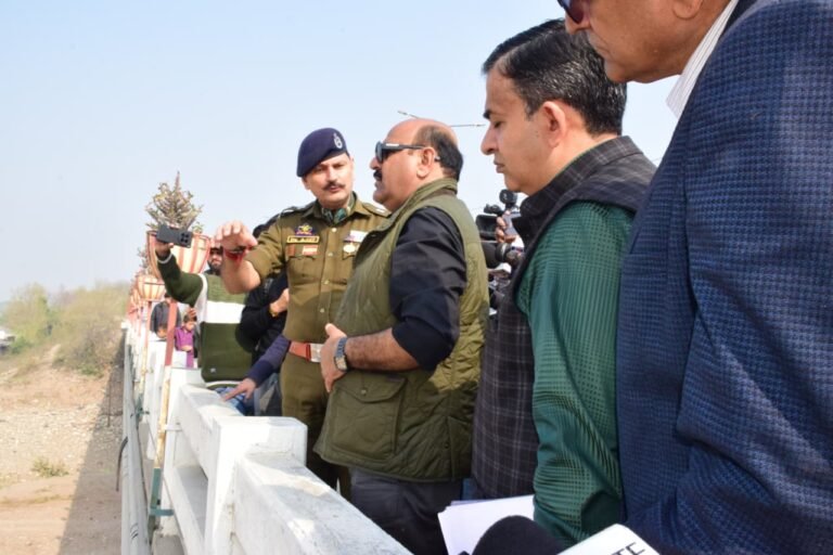Zero tolerance policy against illegal mining in J&K: Deputy Chief Minister Inspects 4th Bridge Tawi, warns of strict action against illegal mining violations