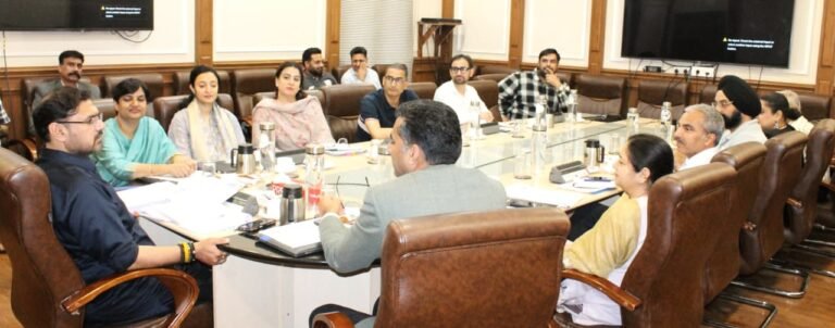 Satish Sharma reviews functioning of Youth Services & Sports Deptt Pushes for HR reforms, infrastructure expansion, strengthened grassroots sports framework