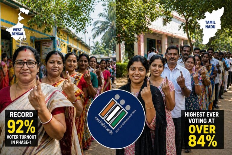 Assembly Elections: Bengal Records 92% Turnout; Tamil Nadu 84%  – Kashmir Observer