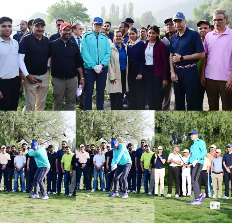CM Omar Abdullah tees off India Golf Carnival at Srinagar’s Royal Springs Golf Course