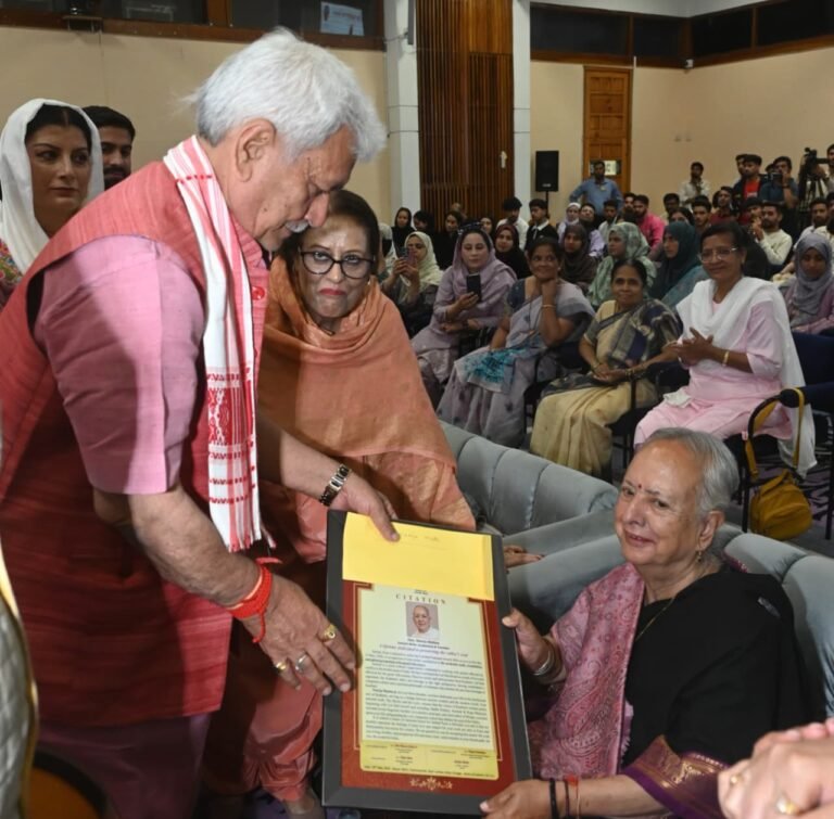 Lieutenant Governor Honors Nari Shakti with Lal Ded National Award in a ceremony at Srinagar