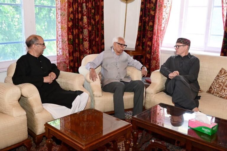 Chief Minister Omar Abdullah meets former J&K Governor N. N. Vohra